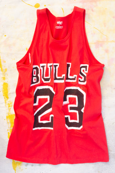 DIY Bootleg Jordan Bulls Jersey - Red - Clothing and Home Goods in Los Angeles - Virgil Normal 