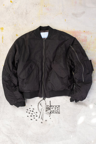 Reversible Bomber Jacket - Black / Fake Tree - Clothing and Home Goods in Los Angeles - Virgil Normal 