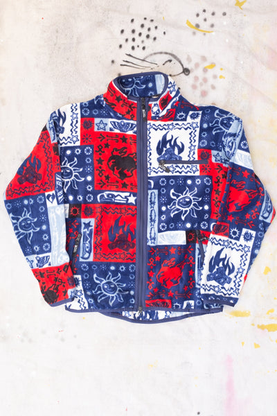 Bandana Fleece Jacket - Blue - Clothing and Home Goods in Los Angeles - Virgil Normal 