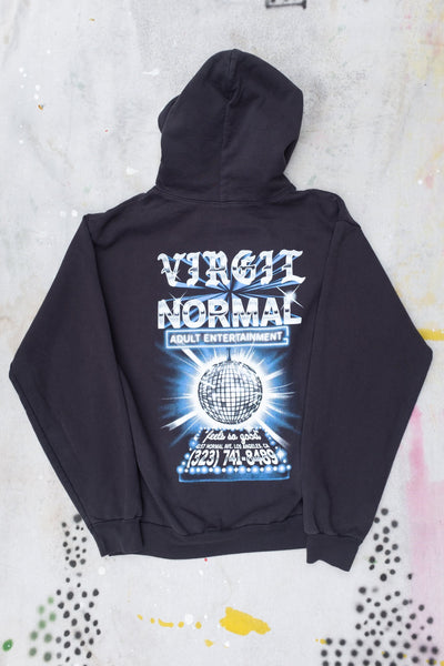 Disco Ball Pullover Hoodie - Off Black - Clothing and Home Goods in Los Angeles - Virgil Normal 