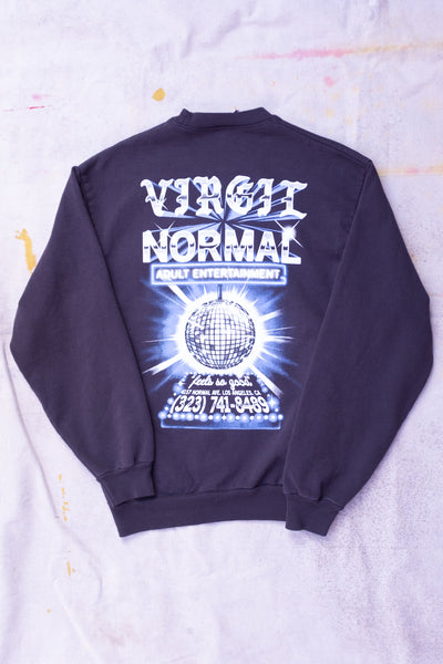 Disco Ball Pullover Crewneck Sweatshirt - Off Black - Clothing and Home Goods in Los Angeles - Virgil Normal 