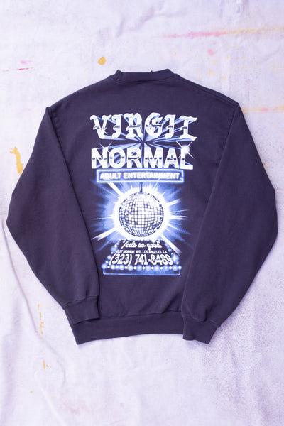 Disco Ball Pullover Crewneck Sweatshirt - Off Black - Clothing and Home Goods in Los Angeles - Virgil Normal 
