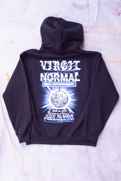 Disco Ball Zip Up Hoodie -Black - Clothing and Home Goods in Los Angeles - Virgil Normal 