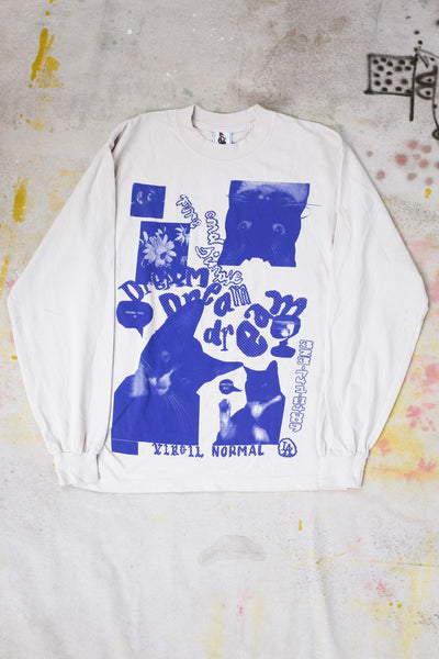Dream Dream Dream Longsleeve T-shirt - Cement - Clothing and Home Goods in Los Angeles - Virgil Normal 