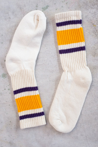 Retro Stripe Sock - Lakers - Clothing and Home Goods in Los Angeles - Virgil Normal 