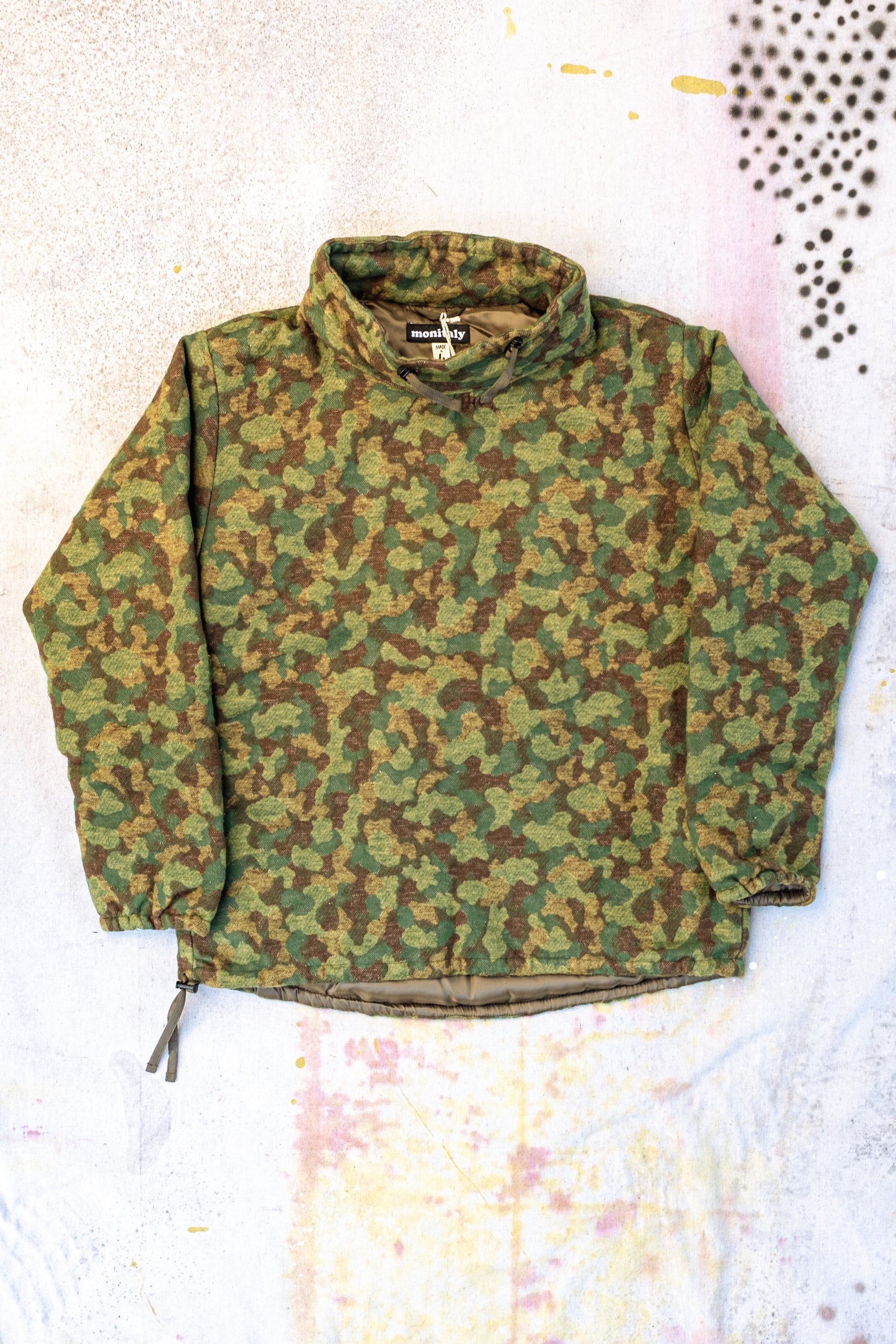 Insulated Mock Neck Pullover - Jacquard Green Camo | Clothing and