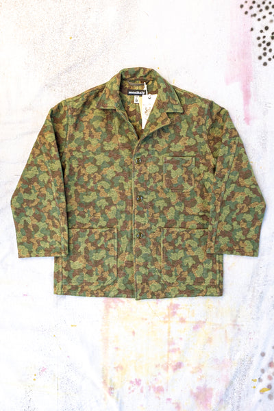 Italian Jail Jacket - Jacquard Green Camo - Clothing and Home Goods in Los Angeles - Virgil Normal 