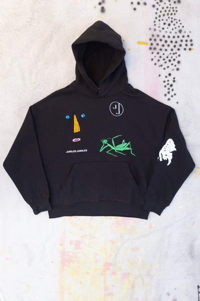 Symbols Chenile Pullover Hoodie - Black - Clothing and Home Goods in Los Angeles - Virgil Normal 