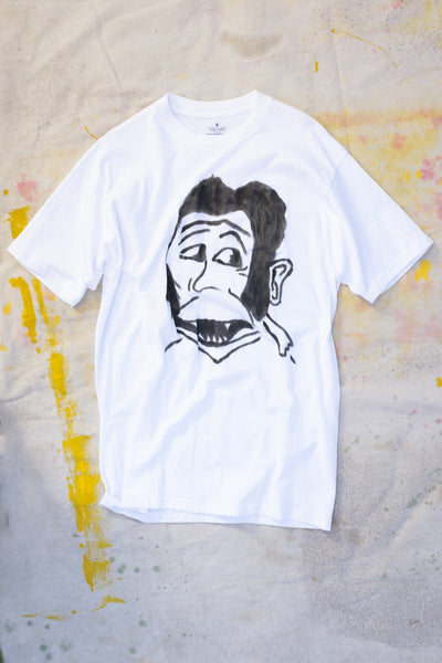 Hand Painted Bootleg Ben Davis Short Sleeve T-shirt - White - Clothing and Home Goods in Los Angeles - Virgil Normal 