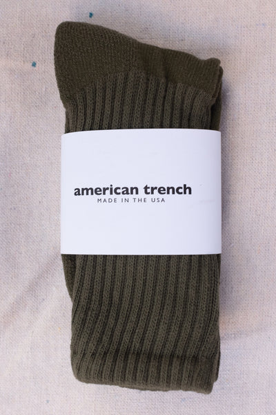 The Solid Sock - Olive - Clothing and Home Goods in Los Angeles - Virgil Normal 