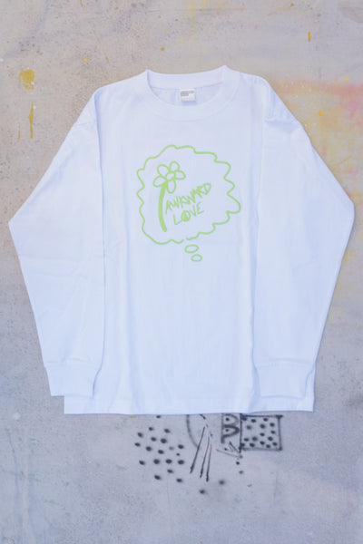 Awkward Love Long Sleeve T-shirt -  White - Clothing and Home Goods in Los Angeles - Virgil Normal 