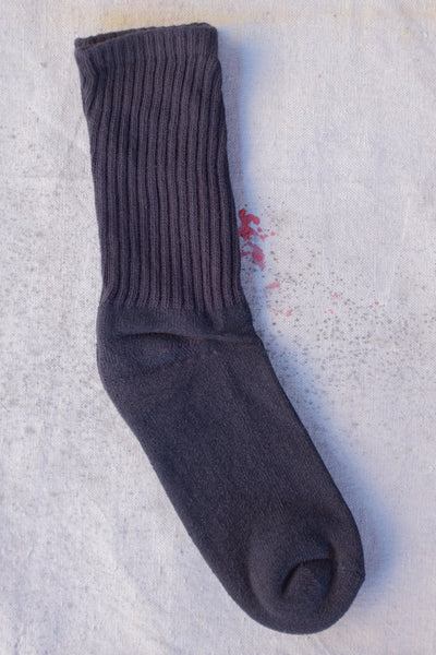 Retro Solids Crew Sock - Washed Black - Clothing and Home Goods in Los Angeles - Virgil Normal 