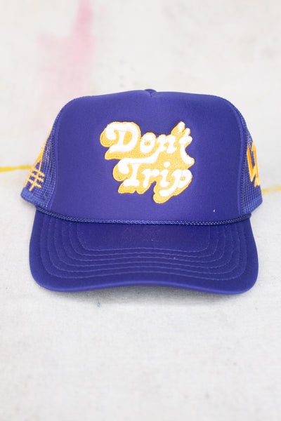Don't Trip Trucker Snapback - Lakers - Clothing and Home Goods in Los Angeles - Virgil Normal 