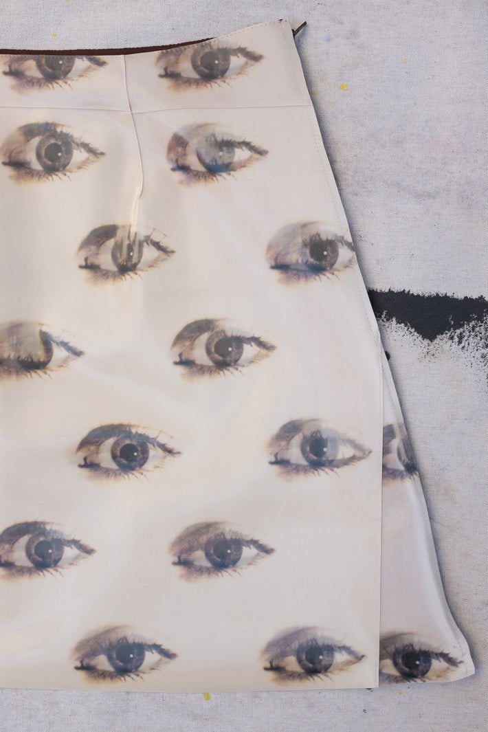 Blinking Eye Mini Skirt - Beige | Clothing and Home Goods in Blinking Eye Mini Skirt - Beige | Clothing and Home Goods in