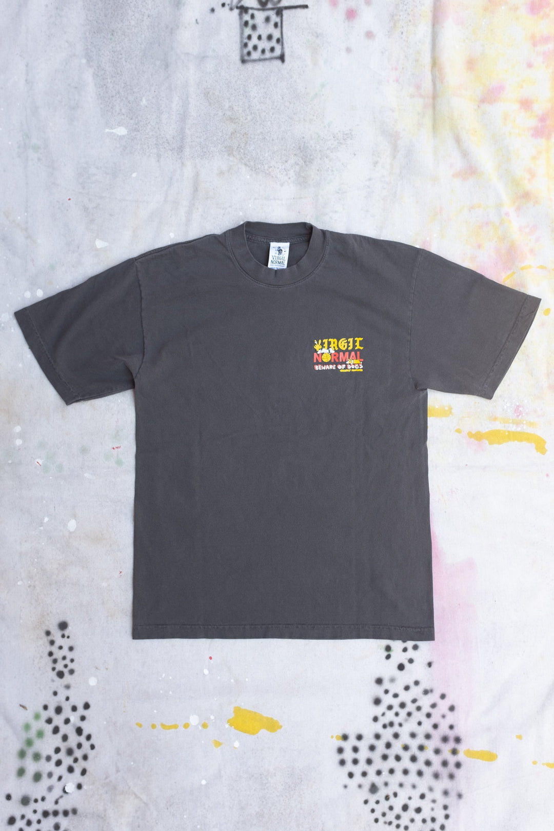 Beware Of Dog Short Sleeve T-shirt - Washed Black | Clothing and