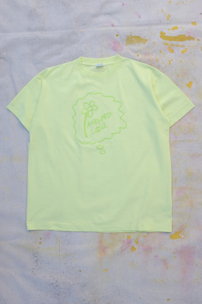 Awkward Love Short Sleeve T-shirt - Safety Green - Clothing and Home Goods in Los Angeles - Virgil Normal 