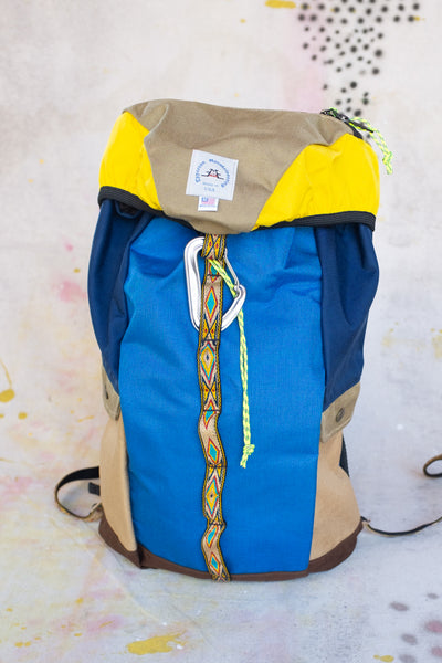 Medium Climb Pack - Khaki / New Royal - Clothing and Home Goods in Los Angeles - Virgil Normal 