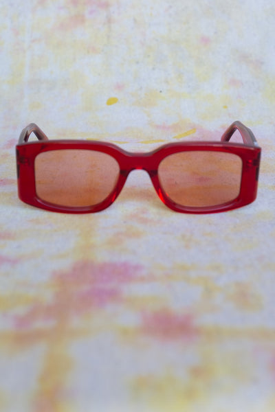 Bobby Sunglasses - Clear Red - Clothing and Home Goods in Los Angeles - Virgil Normal 